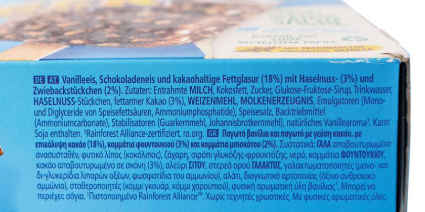 Eskimo Nogger: alte Zutatenliste