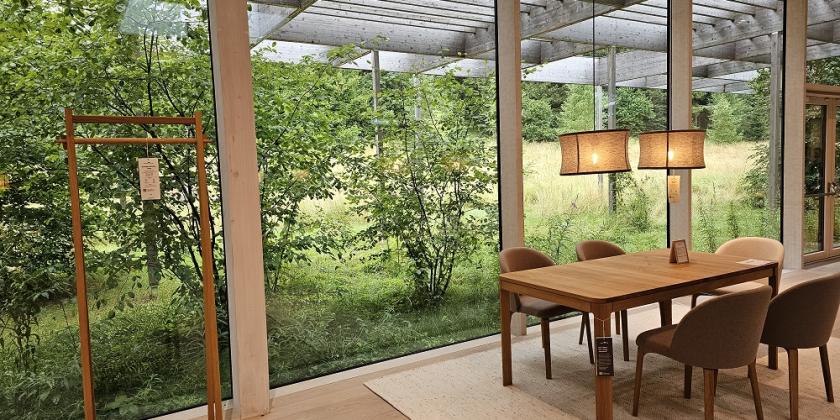 Blick in die Natur: Ausblick von der Ausstellungsfläche