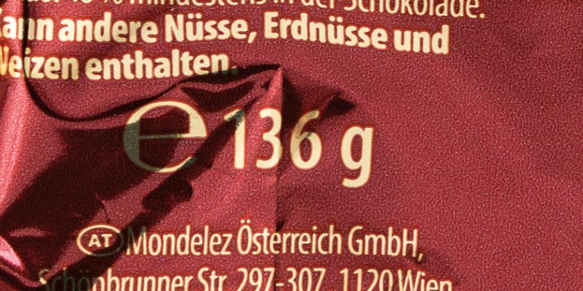 Mirabell Mozartkugeln Füllmengenangabe