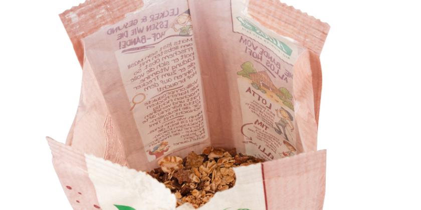 Allos Entdecker Müsli Schoko Blick in die geöffnete Packung