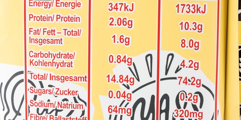 PopCorn Time Butter Nährwerttabelle