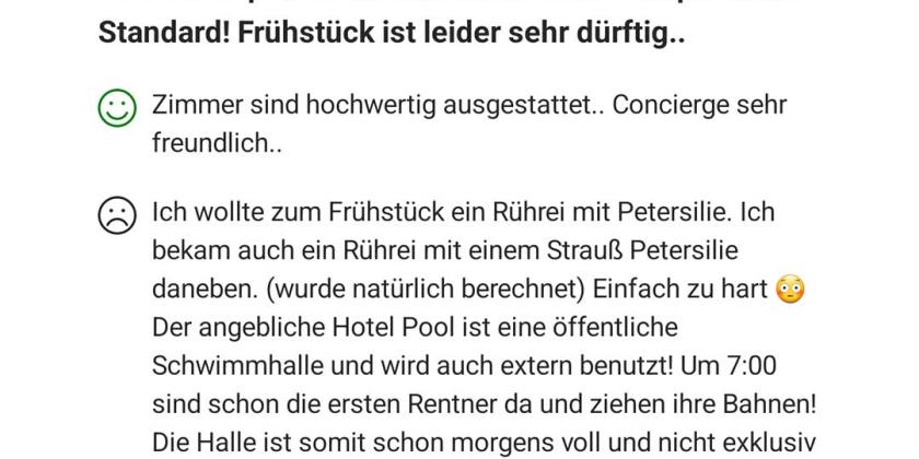 Beschwerde über das Schwimmbad im LH-Hotel Lemberg