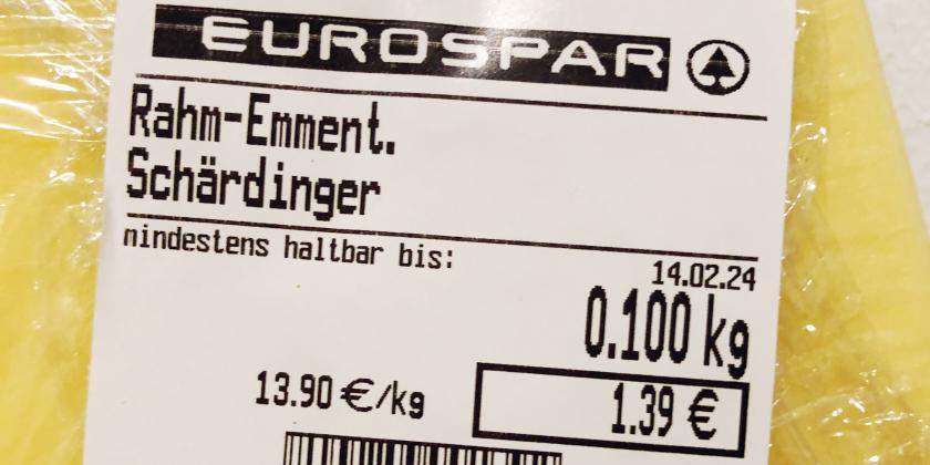 Spar Käse mit Aktionsersparnis
