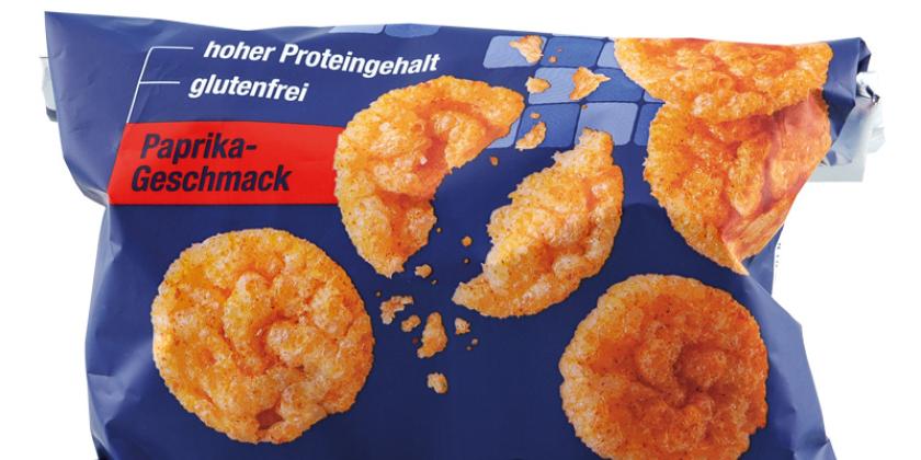 dm Sportness Protein Linsen Chips - eingerollte Packung zeigt gerninge Füllmenge
