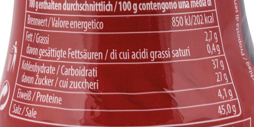 Kotányi Grill Gemüse - Nährwertangaben