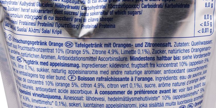 Capri-Sun Orange - Neue Zutatenliste