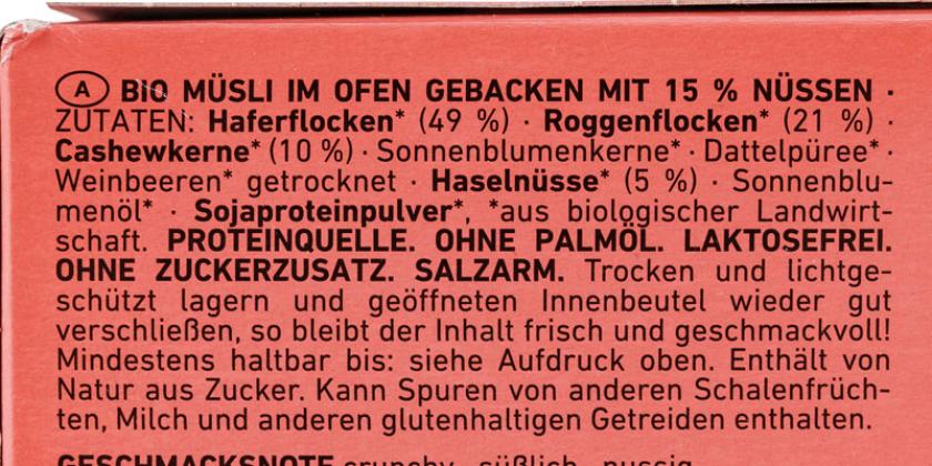 Nussyy Bio Nuss-Müsli ovenbaked + Protein - Zutaten