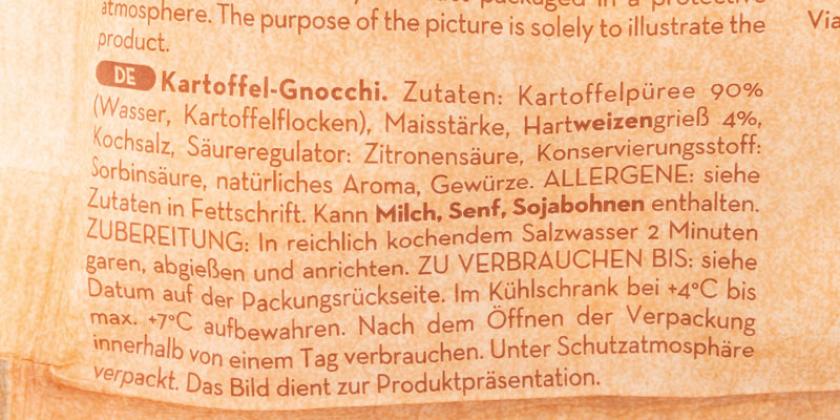 Rana Kartoffel Gnocchi Classici - Zutaten