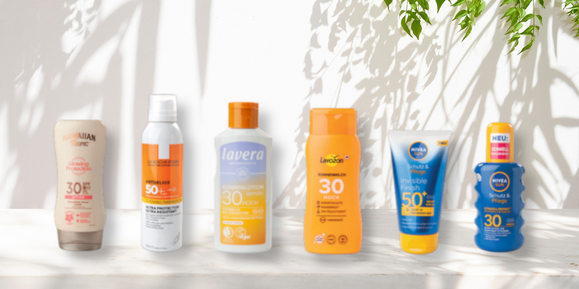 welches ist die beste sonnencreme - Gruppenbild 2 unserer Testkandidaten