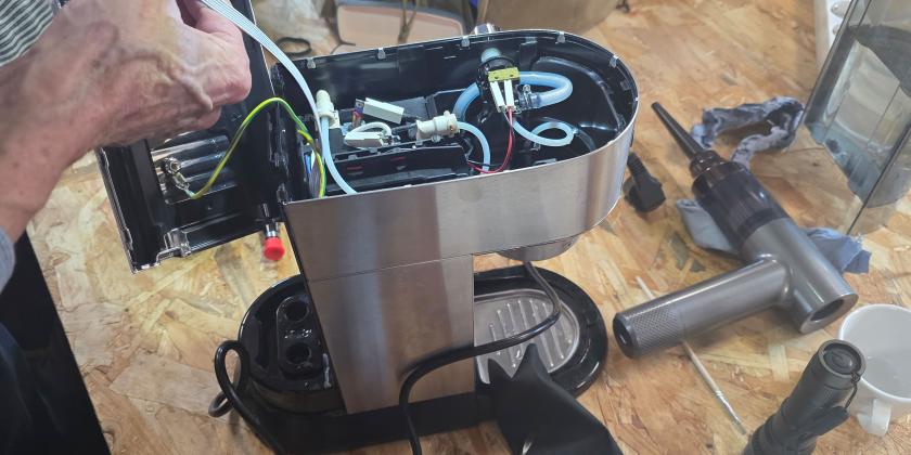 Innenleben einer Kaffeemaschine