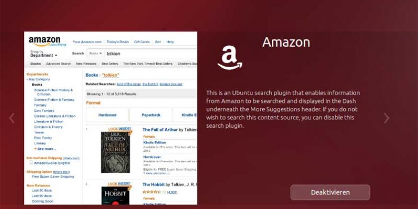 B 05 Linux Arbeiten Ubuntu 800px Amazon deaktivieren Linux Ubuntu: Falls Sie bestimmte Suchergebnisse keinesfalls benötigen (z.B. von Amazon), können Sie diese deaktivieren (Bild: Simon Mayer/VKI)