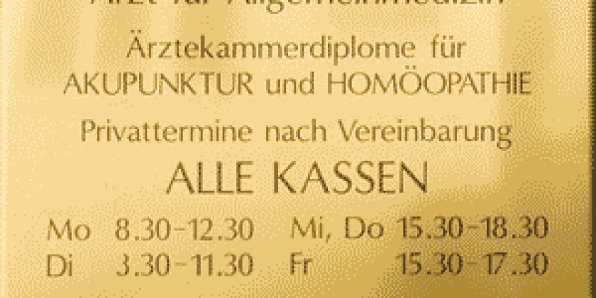 Bioresonanz Badelt Ordinationstafel