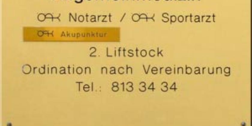 Bioresonanz Bernleitner Ordinationstafel