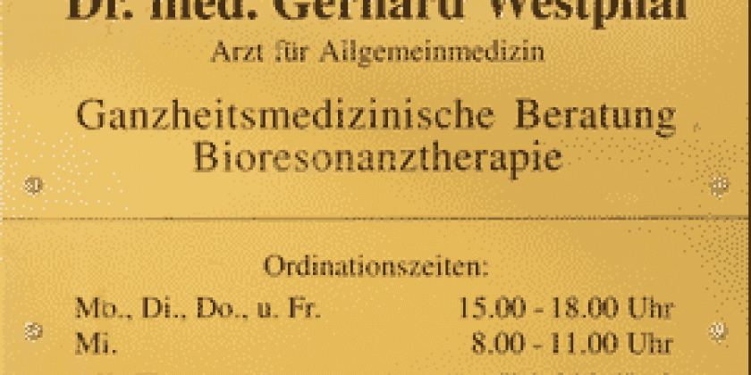 Bioresonanz Westphal Ordinationstafel