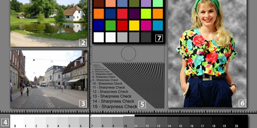 B Testblatt zur Bildschirmeinstellung (0) 700px Testblatt zur Bildschirmeinstellung (Bild: colour-science.com)
