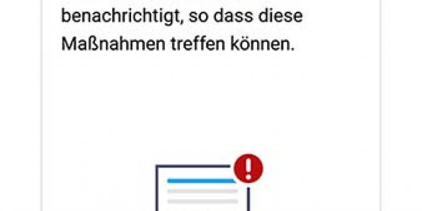 B Corona-App des Roten Kreuzes 3 Benachrichtigung 600px Höhe Corona-App des Roten Kreuzes - Benachrichtigung (Screenshot: 31.3.2020)
