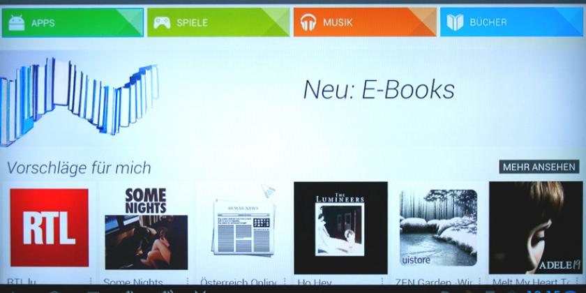Im Google Play Store können Apps, Musik, Spiele, Bücher und vieles mehr heruntergeladen werden. (Bild: VKI/E. Würth)