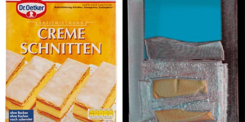 B Verpackungsärger Mogelpackungen 2013-01 16 Oetker Cremeschnitt Dr.Oetker über die Cremeschnitten: Die Rezeptur wurde verbessert, die Produktion verlagert und die Verpackung optimiert (Foto: VKI/E.Würth)