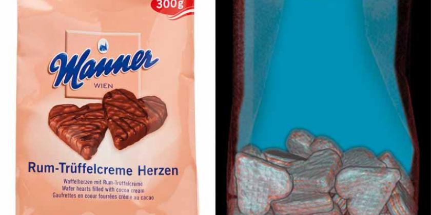 B Verpackungsärger Mogelpackungen 2013-01 21 Manner Rum-Trüffel Manner über die Rum-Trüffel-Herzen: Aus produktionstechnischen Gründen sei es nicht möglich, den Beutel schmäler zu produzieren (Bild: E.Würth/VKI)