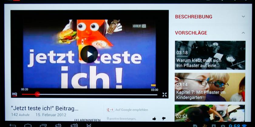 Über Video-Plattformen, wie z.B. YouTube, können Videos in HD-Qualität gestreamt werden. (Bild: VKI/E. Würth)