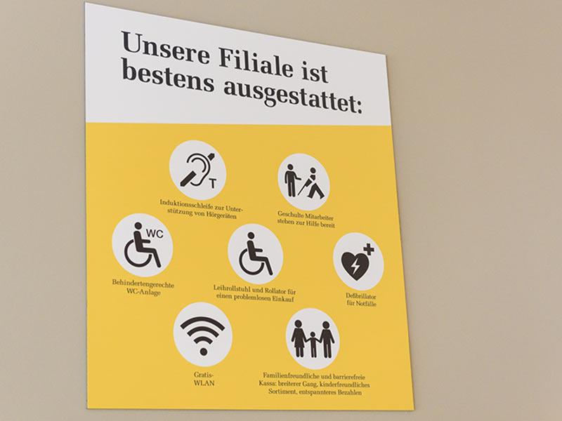Ausstattung und geschulte Mitarbeiter erleichtern den Einkauf (Foto: REWE)