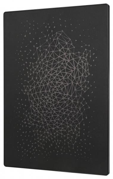 Dunkler flacher Lautsprecher in Form eines Bildes