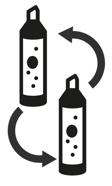Sodawasser-Sprudler: Bild symbolisiert den Austausch einer leeren gegen eine volle Kartusche