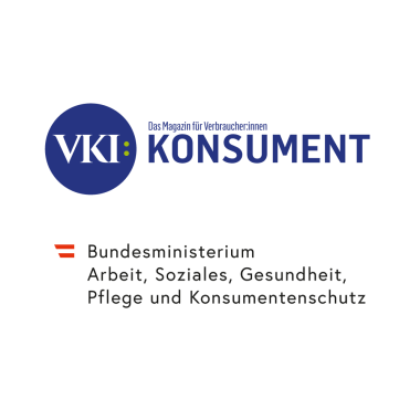 KONSUMENT-Logo und Bundesministerium-Logo für Soziales, Gesundheit, Pflege und Konsumentenschutz