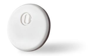 Münzähnliche weiße Scheibe: Blutzuckersensor