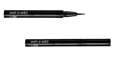 Ein offener schwarzer Eyeliner, darunter derselbe verschlossen