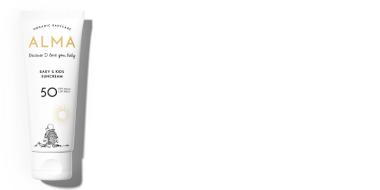 Weiße Plastiktube mit dezenter Beschriftung