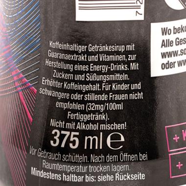 Der Energydrink soll laut Produktdeklaration aber nicht mit Alkohol gemischt werden. (Bild: VKI)