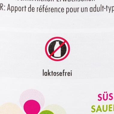 my muesli kickstart women: Einerseits war auf der Packung eine durchgestrichene Milchflasche samt der Auslobung „laktosefrei“ aufgedruckt. Bild: VKI