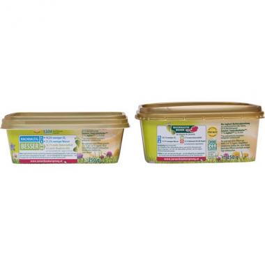 Zurück zum Ursprung Bergbauern Joghurt Buttter: Die neue Verpackung ist größer als früher. Bild: C. Pandur/VKI