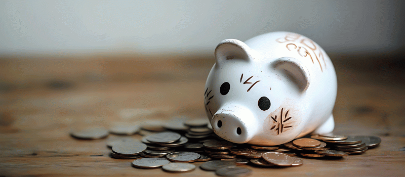 Trauriges Sparschwein