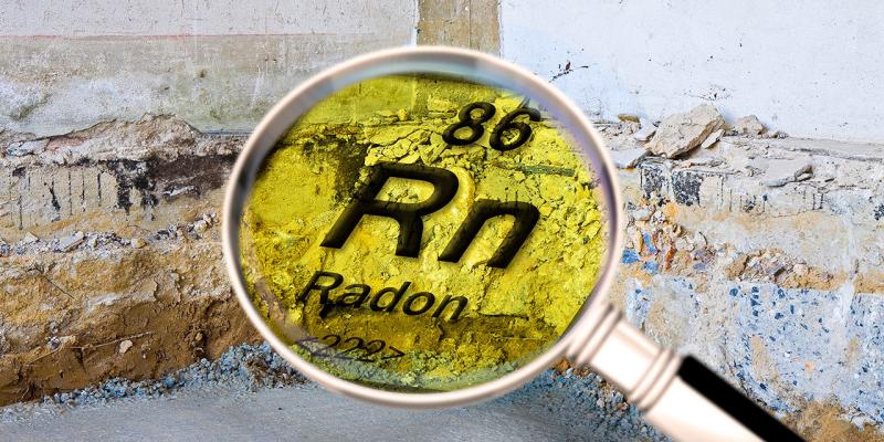Alte Mauern Keller Lupe Chemisches Element Radon