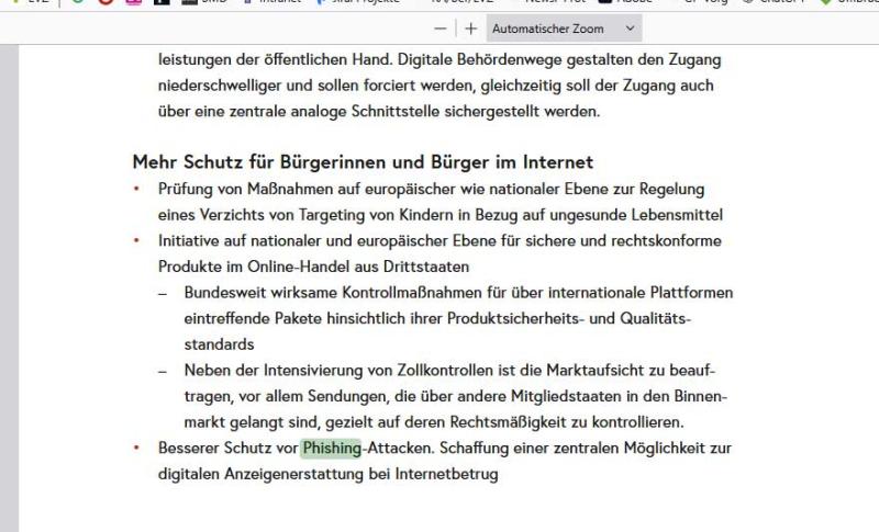 Ein Ausschnitt des Regierungsprogramms: besserer Schutz vor Phishing-Attacken