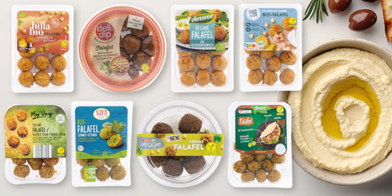 Gruppenbild der Falafel in unserem Etiketten-Check