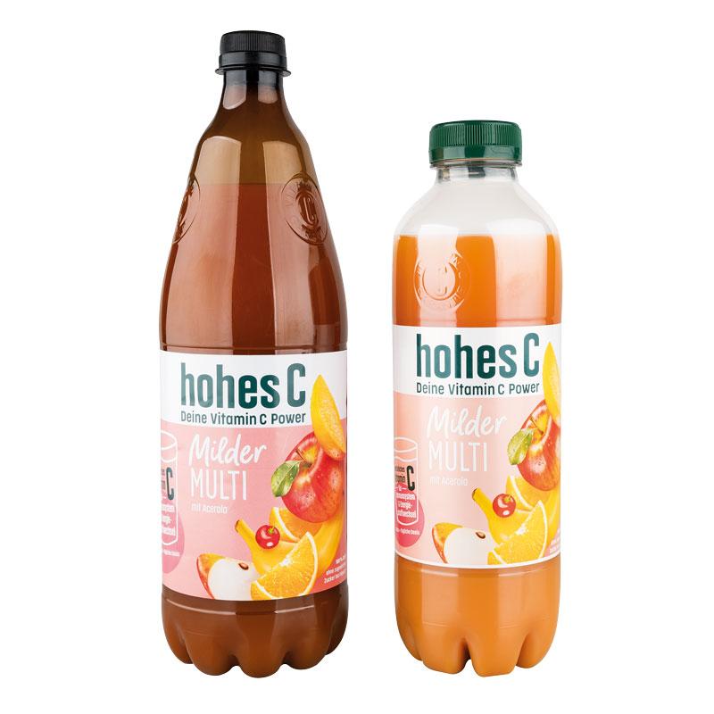 Die bisher ikonische braune Hohes C Flasche mit 1 Liter wurde durch eine durchsichtige 750 ml Flasche ersetzt.