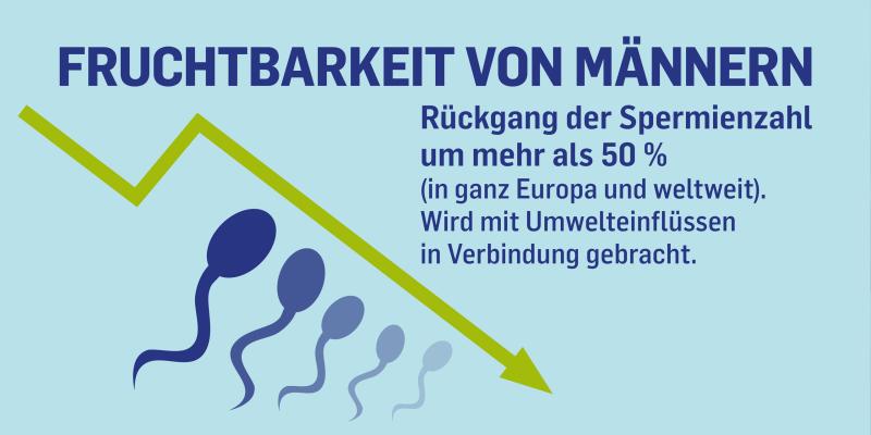 Infografik: Die Zahl der Spermien ist in den letzten Jahrzehnten um 50% gesunken