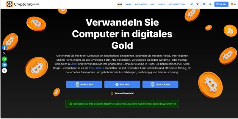 Werbeversprechen: Verwandeln Sie Computer in digitales Gold