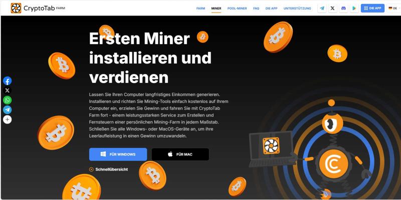 Werbeversprechen: Miner installieren und verdienen