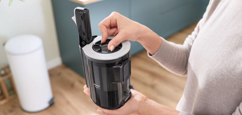 Staubbox von einem Akkustaubsauger
