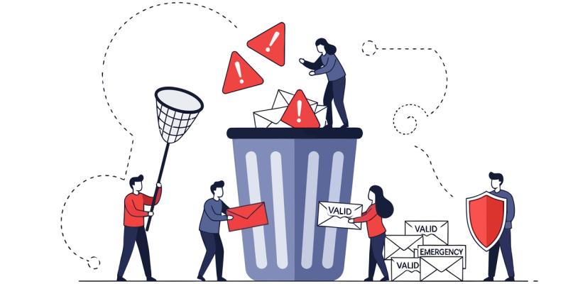 E-Mails Cybersicherheit Spam Phishing Illustration