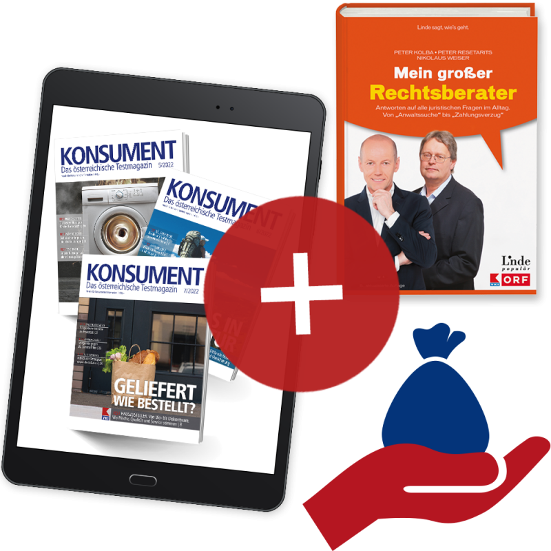 KONSUMENT-Förder-Abo Online inklusive "Mein großer Rechtsberater" als Willkommensgeschenk